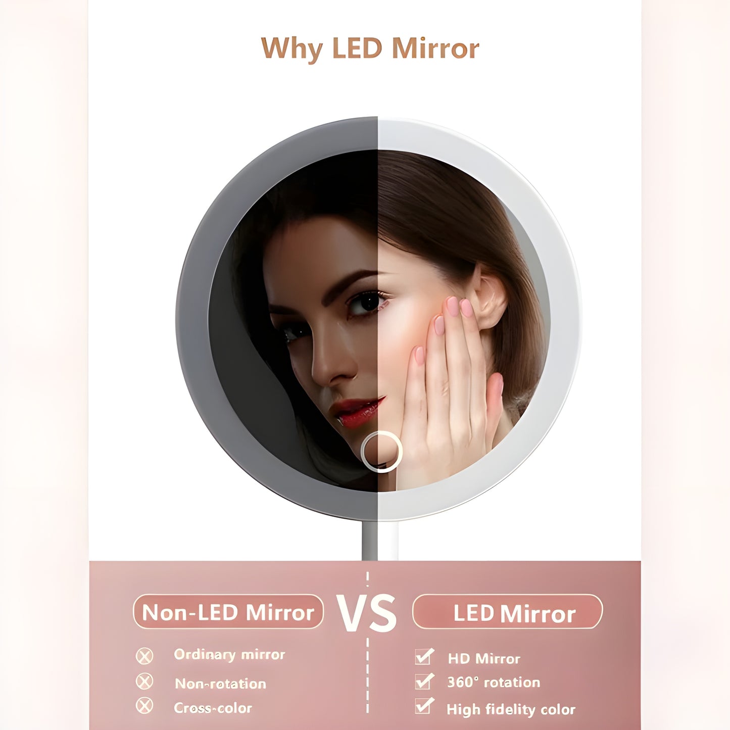 Glamouré™ Portable Makeup Bag with LED Mirror